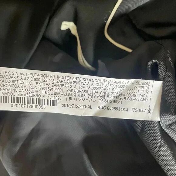 ZARA Single Button Black Oversized Blazer Suit Separates Viscose Blend SZ XL - Picture 9 of 11